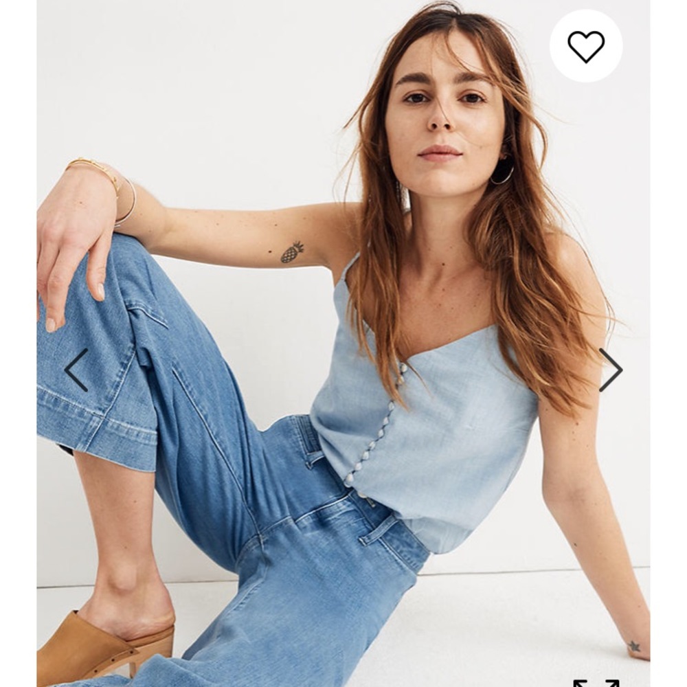 NWT Emmett Wide Leg Crop in Langston Wash